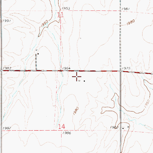 Topographic Map of North Fork Little Arkansas River, KS