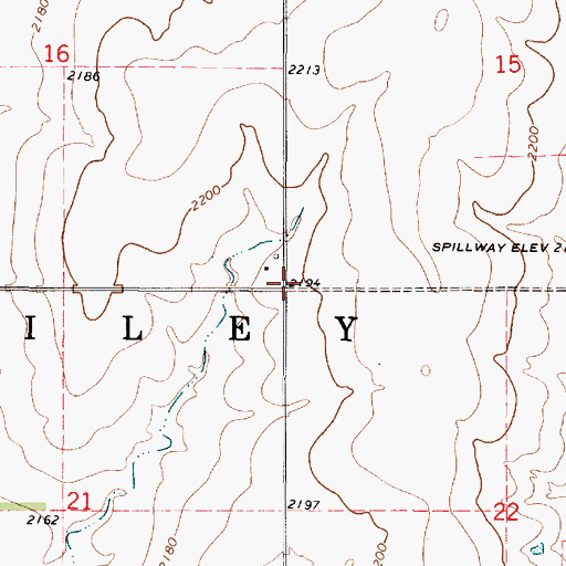 Topographic Map of Township of Shiley, KS