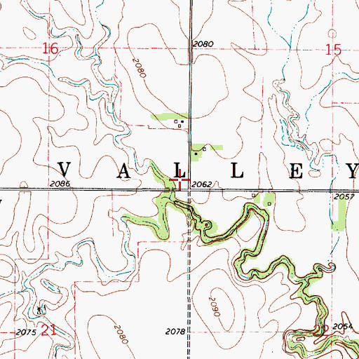 Topographic Map of Township of Ash Valley, KS