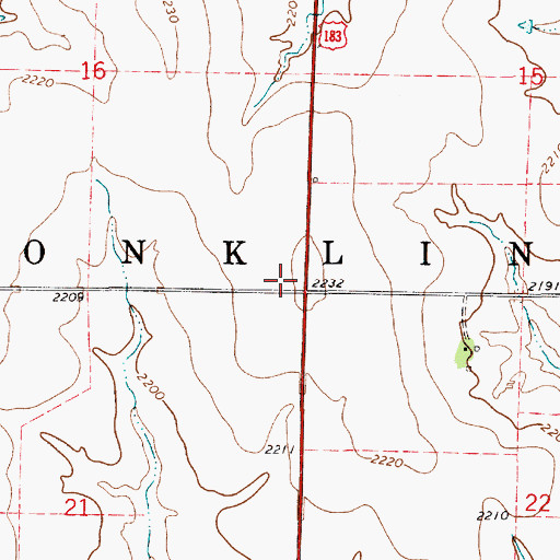 Topographic Map of Township of Conkling, KS