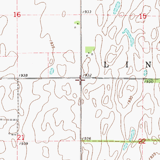 Topographic Map of Township of Lincoln, KS