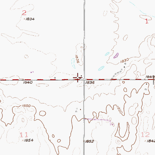 Topographic Map of Sunny Valley School, KS