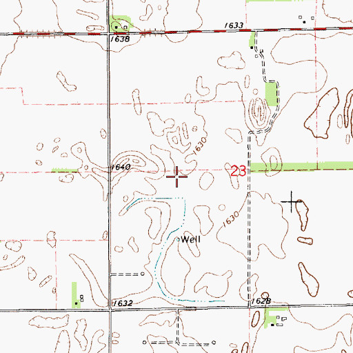 Topographic Map of Township of Sterling, KS