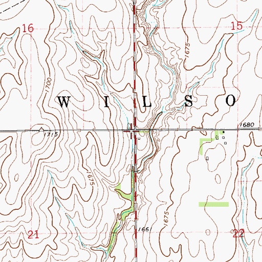 Topographic Map of Township of Wilson, KS