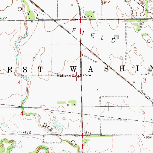 Topographic Map of Midland Community United Church of Christ, KS