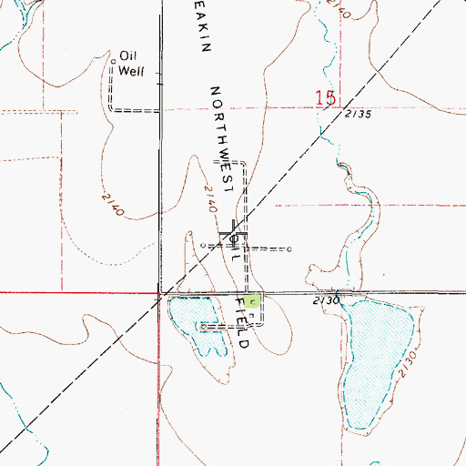 Topographic Map of Eakin Northwest Oil Field, KS