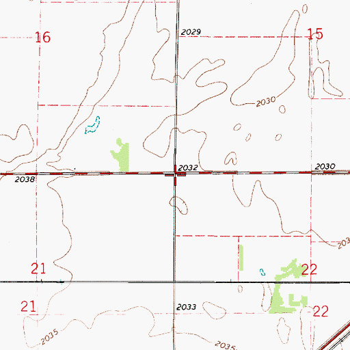 Topographic Map of Township of Santa Fe, KS