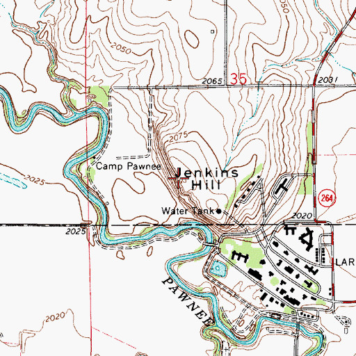 Topographic Map of Jenkins Hill, KS