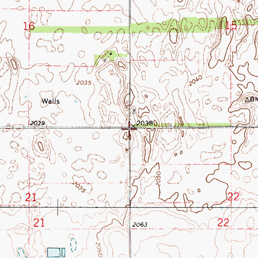 Topographic Map of Township of Pleasant Grove, KS