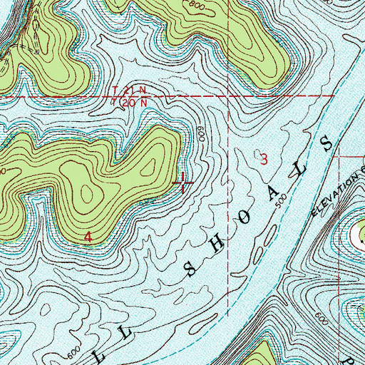 Topographic Map of Cedar Creek, AR