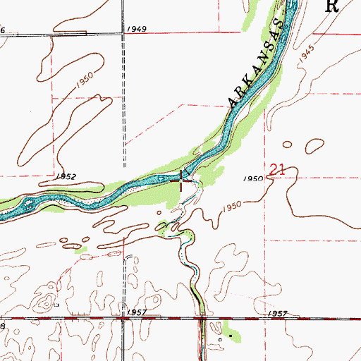 Topographic Map of Pickle Creek, KS