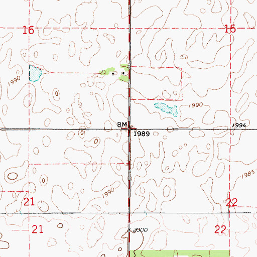 Topographic Map of Township of Logan, KS