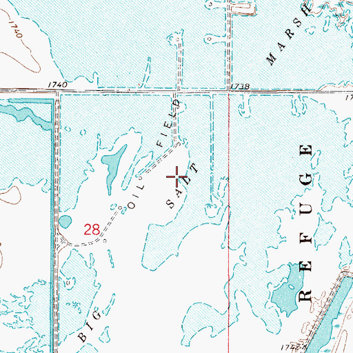 Topographic Map of Big Salt Marsh, KS