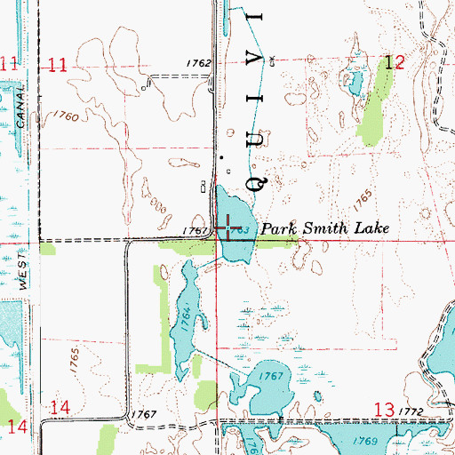 Topographic Map of Park Smith Lake, KS