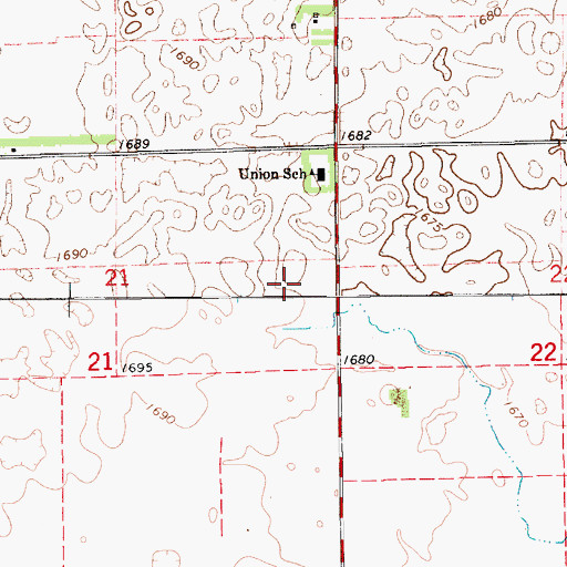 Topographic Map of Township of Medford, KS