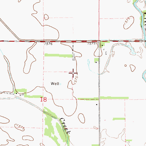 Topographic Map of Township of Grant, KS