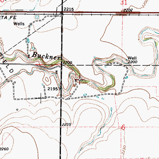 Topographic Map of Rock Creek, KS