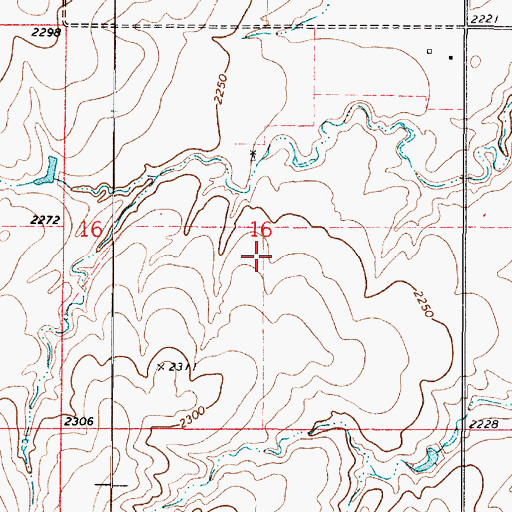 Topographic Map of Lippoldt Oil Field, KS