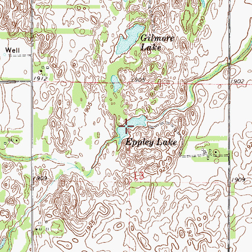 Topographic Map of Eppley Lake, KS