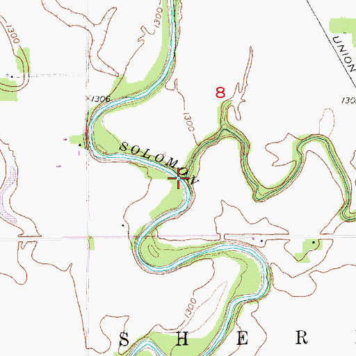 Topographic Map of Yockey Creek, KS