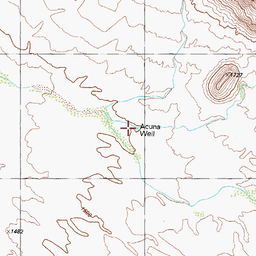 Topographic Map of Acuna Well, AZ