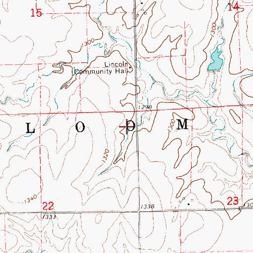 Topographic Map of Township of Bloom, KS