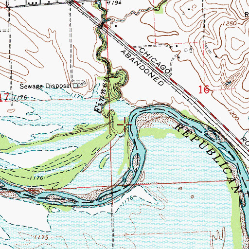 Topographic Map of Finney Creek, KS