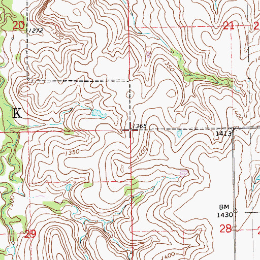 Topographic Map of Township of Fancy Creek, KS