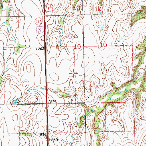 Topographic Map of Township of Sherman, KS