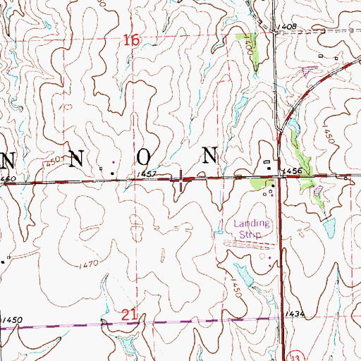 Topographic Map of Township of Shannon, KS