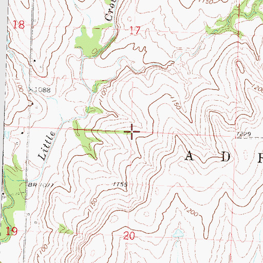Topographic Map of Township of Adrian, KS