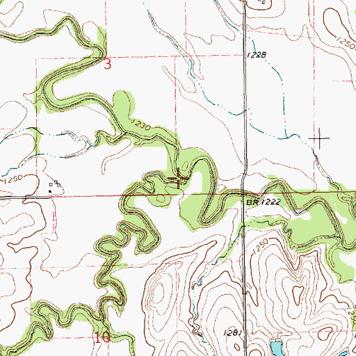 Topographic Map of West Chapman Creek, KS