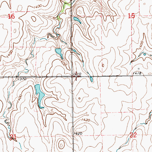 Topographic Map of Township of Chapman, KS