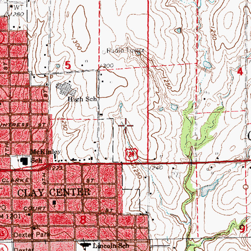 Topographic Map of Hebron Reformed Presbyterian Church, KS
