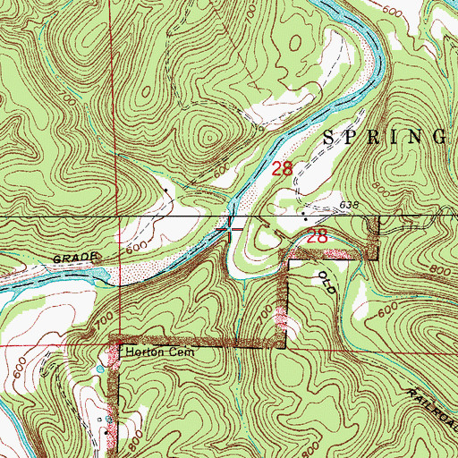 Topographic Map of Cedar Hollow, AR