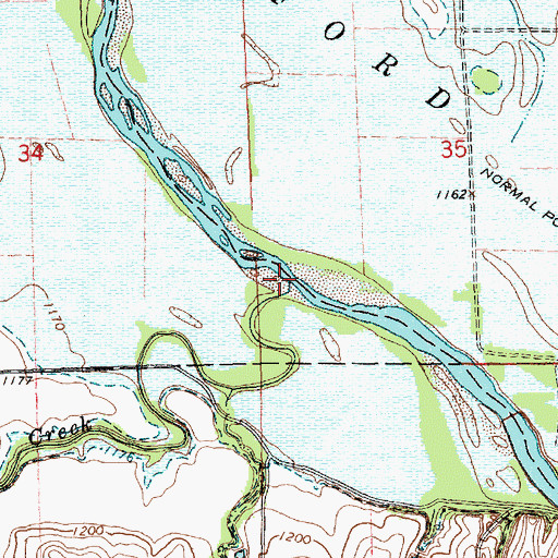 Topographic Map of Otter Creek, KS