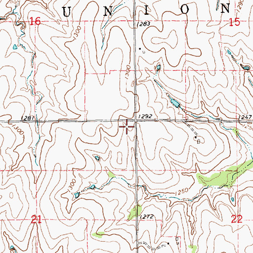 Topographic Map of Township of Union, KS