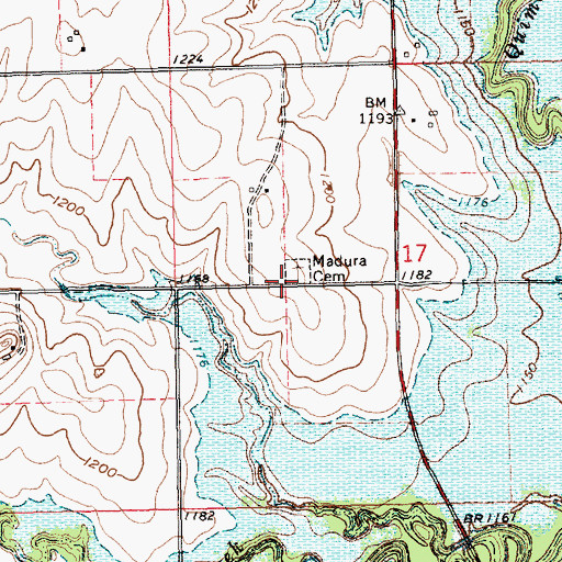 Topographic Map of Township of Republican, KS
