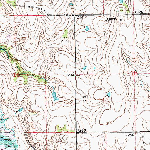 Topographic Map of Bethany Church, KS
