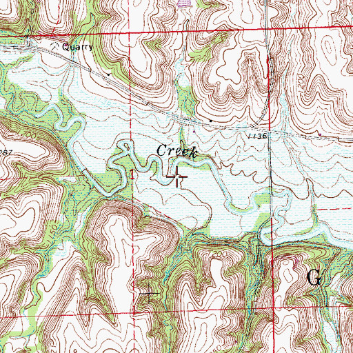 Topographic Map of Township of Grant, KS