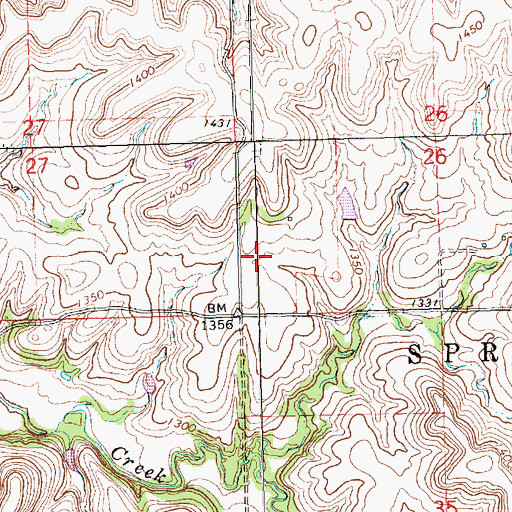 Topographic Map of Sales Community Hall, KS