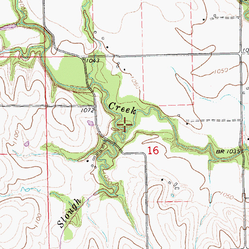 Topographic Map of Elm Slough, KS