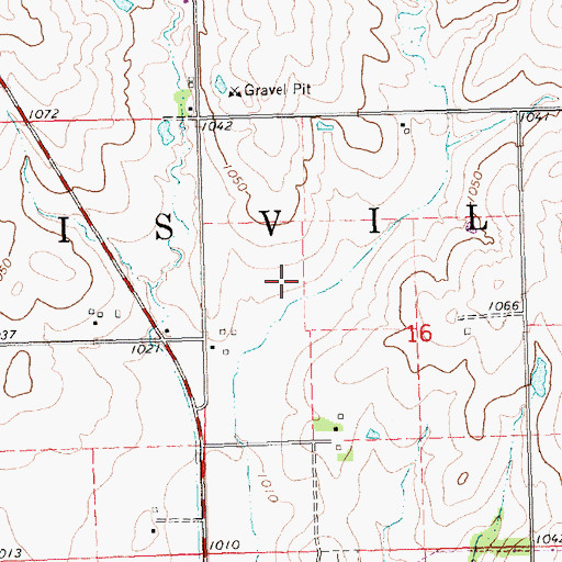 Topographic Map of Township of Louisville, KS