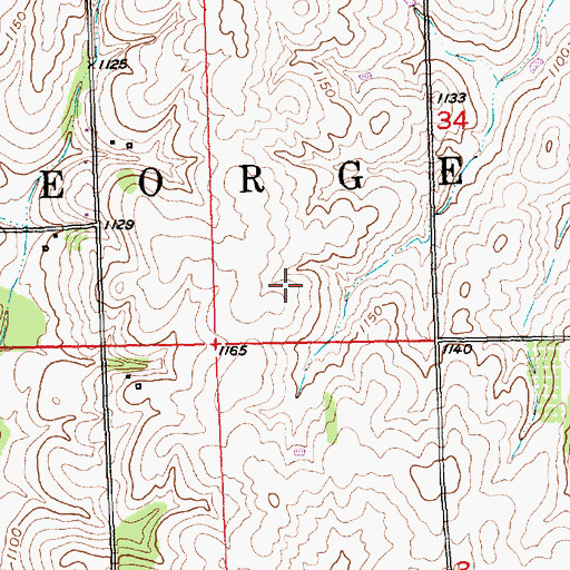 Topographic Map of Township of Saint George, KS