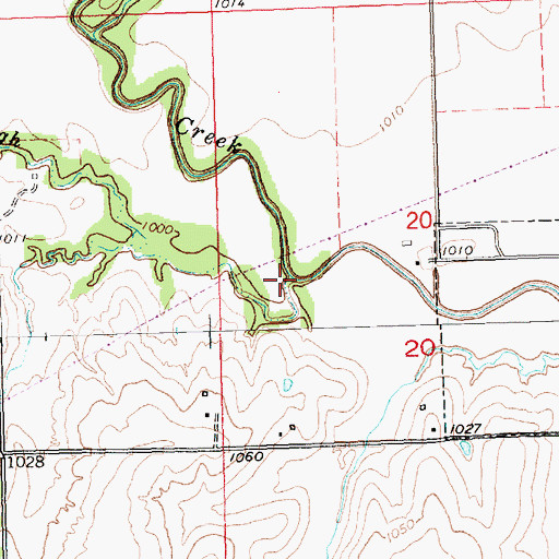 Topographic Map of Elm Slough, KS