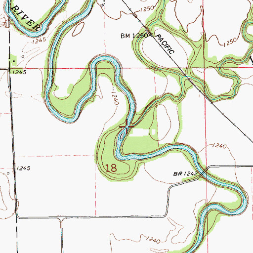 Topographic Map of Lindsey Creek, KS