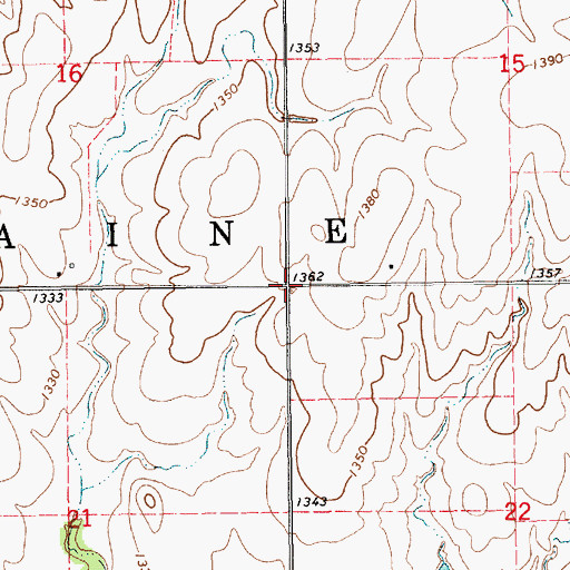 Topographic Map of Township of Blaine, KS