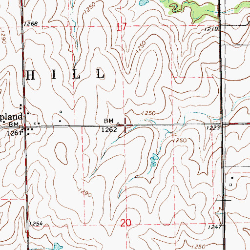 Topographic Map of Township of Fragrant Hill, KS