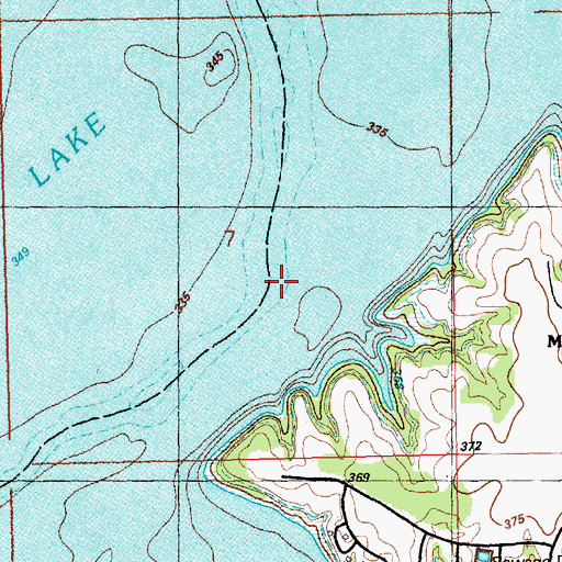 Topographic Map of Rush Creek, KS