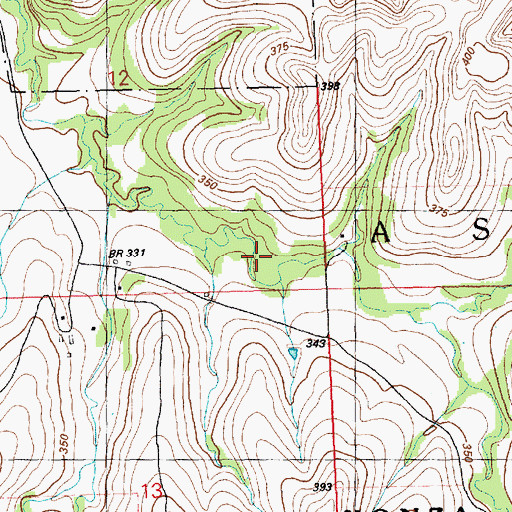 Topographic Map of Township of Ashland, KS